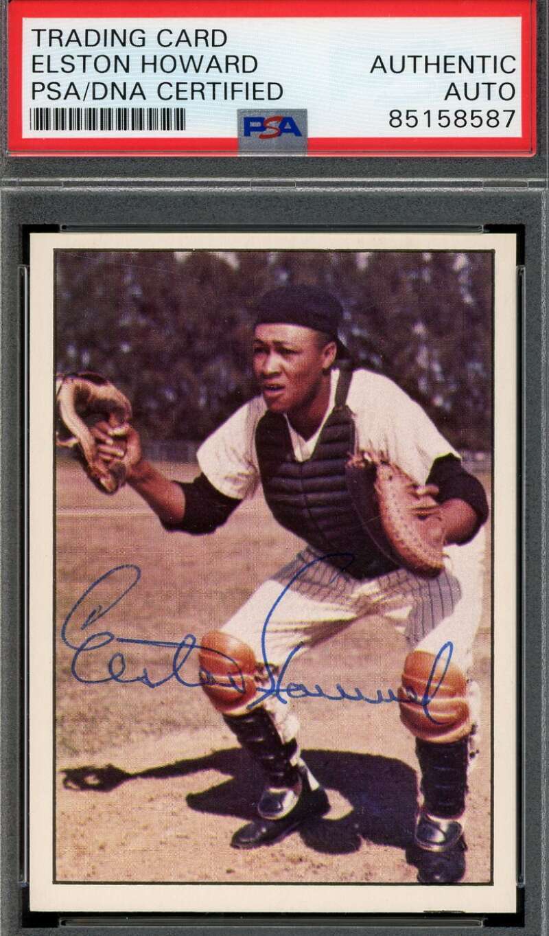 Elston Howard PSA DNA Coa Signed 1979 TCMA Baseball History Series Autographed