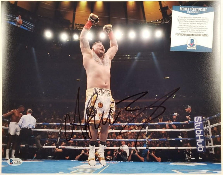 Andy Ruiz Jr autograph signed 11x14 Photo vs Anthony Joshua #25~ Beckett BAS COA