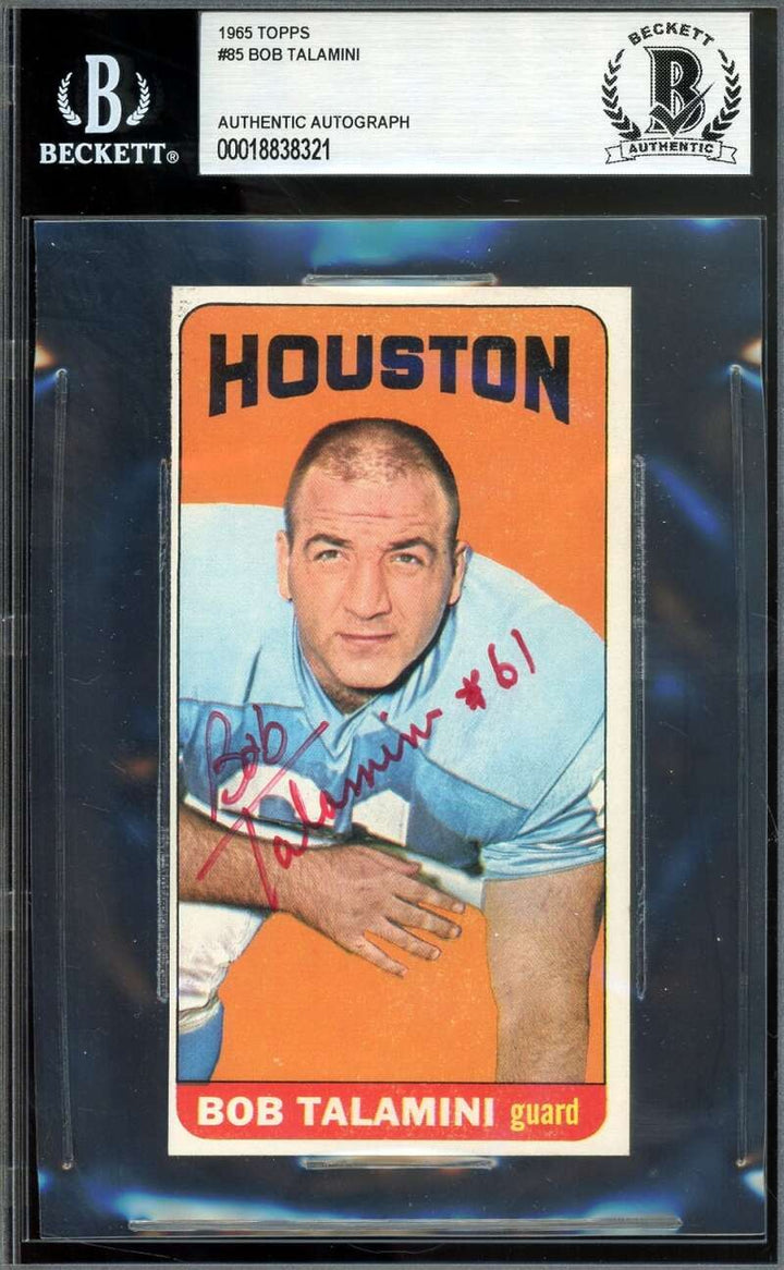 Bob Talamini Beckett BAS Signed 1965 Topps Autograph
