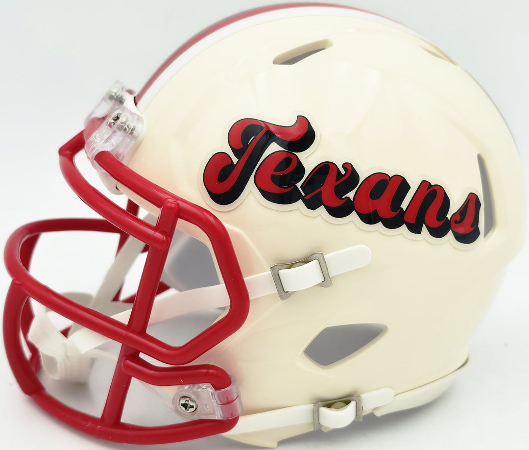 Andre Johnson Signed Texans Cream Retro Speed Mini Helmet Retro Beckett Witness
