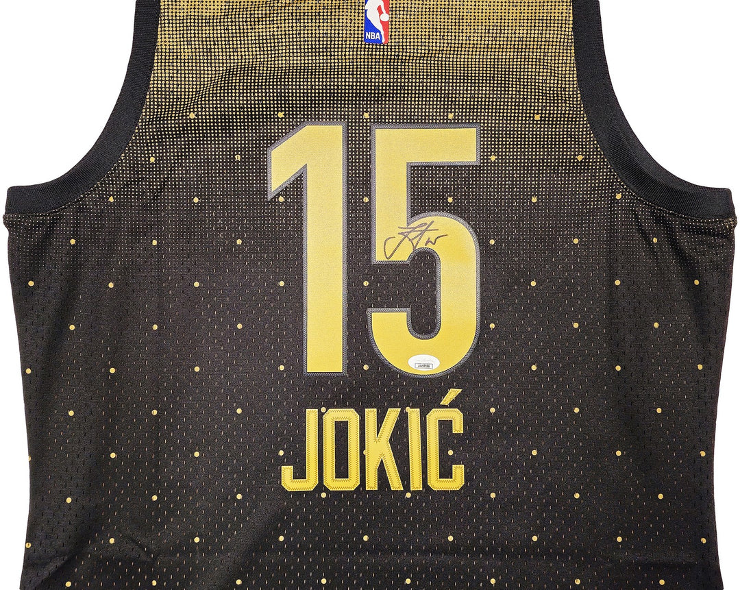 Nuggets Nikola Jokic Auto Black Mitchell Ness HWC Swingman 2016 ASG Jersey L JSA