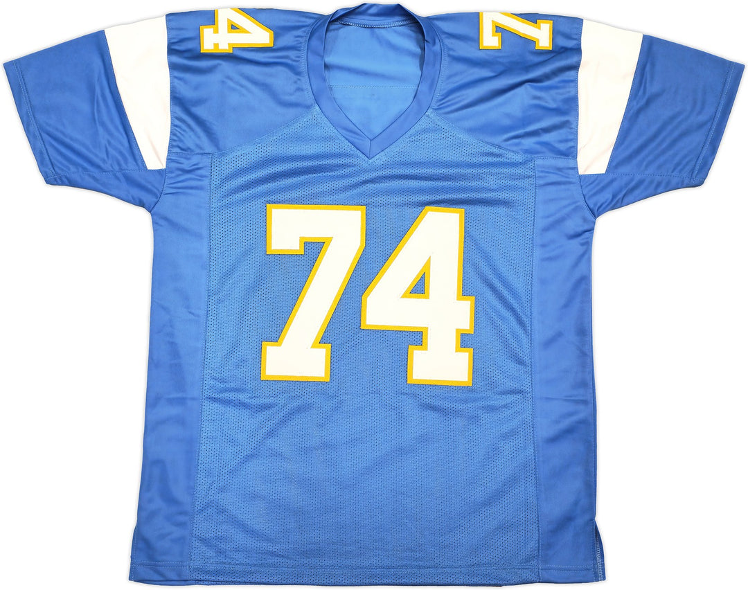 San Diego Chargers Ron Mix Autographed Signed Blue Jersey "HOF 1979" Beckett Wit