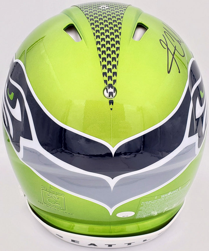 Kam Chancellor Auto Seahawks Flash Green Full Size Auth Speed Helmet SB Champs