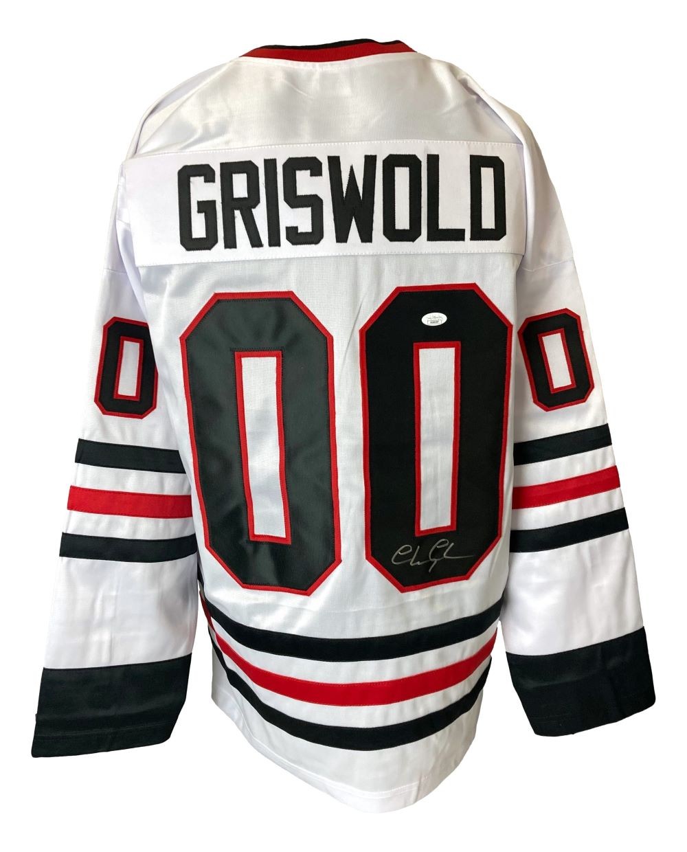 Chevy Chase Signed Christmas Vacation White Chicago Griswold Jersey JSA