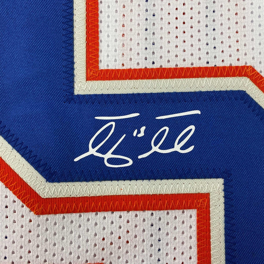 Facsimile Autographed Tim Tebow Florida White Auto College Jersey Size Men's XL