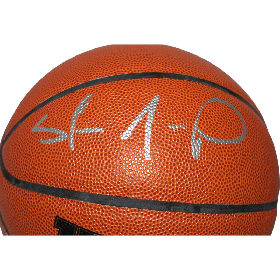 Shawn Kemp Autographed/Signed Seattle Super Sonics Basketball BAS 42562