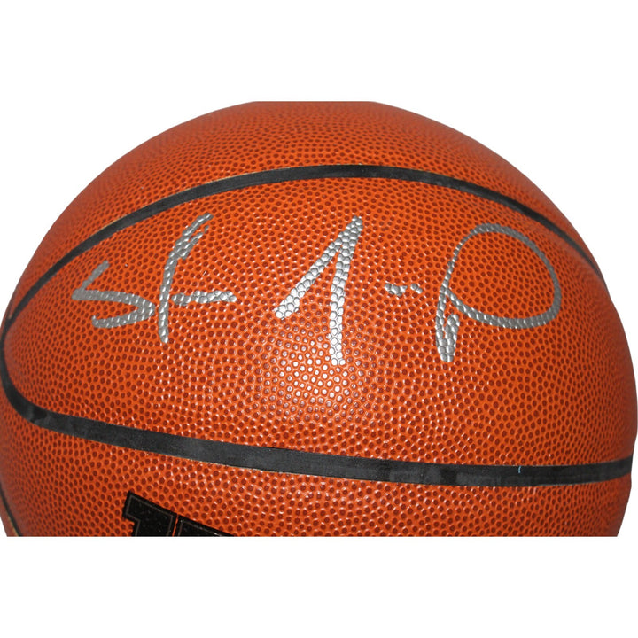Shawn Kemp Autographed/Signed Seattle Super Sonics Basketball BAS 42562