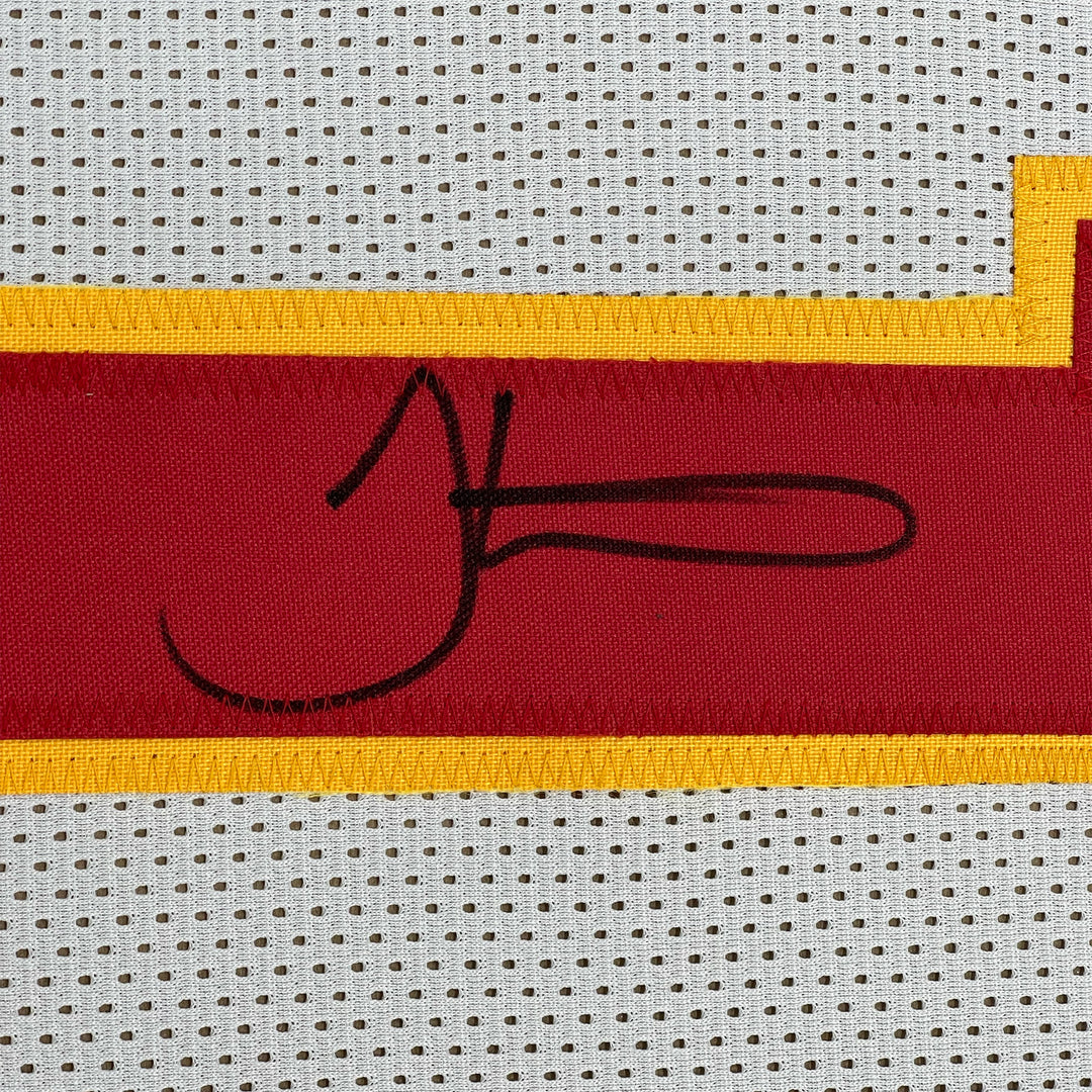 FRAMED Autographed/Signed TYREEK HILL 33x42 Kansas City White Jersey JSA COA