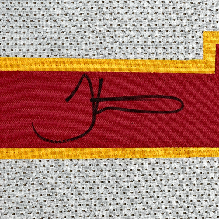 FRAMED Autographed/Signed TYREEK HILL 33x42 Kansas City White Jersey JSA COA