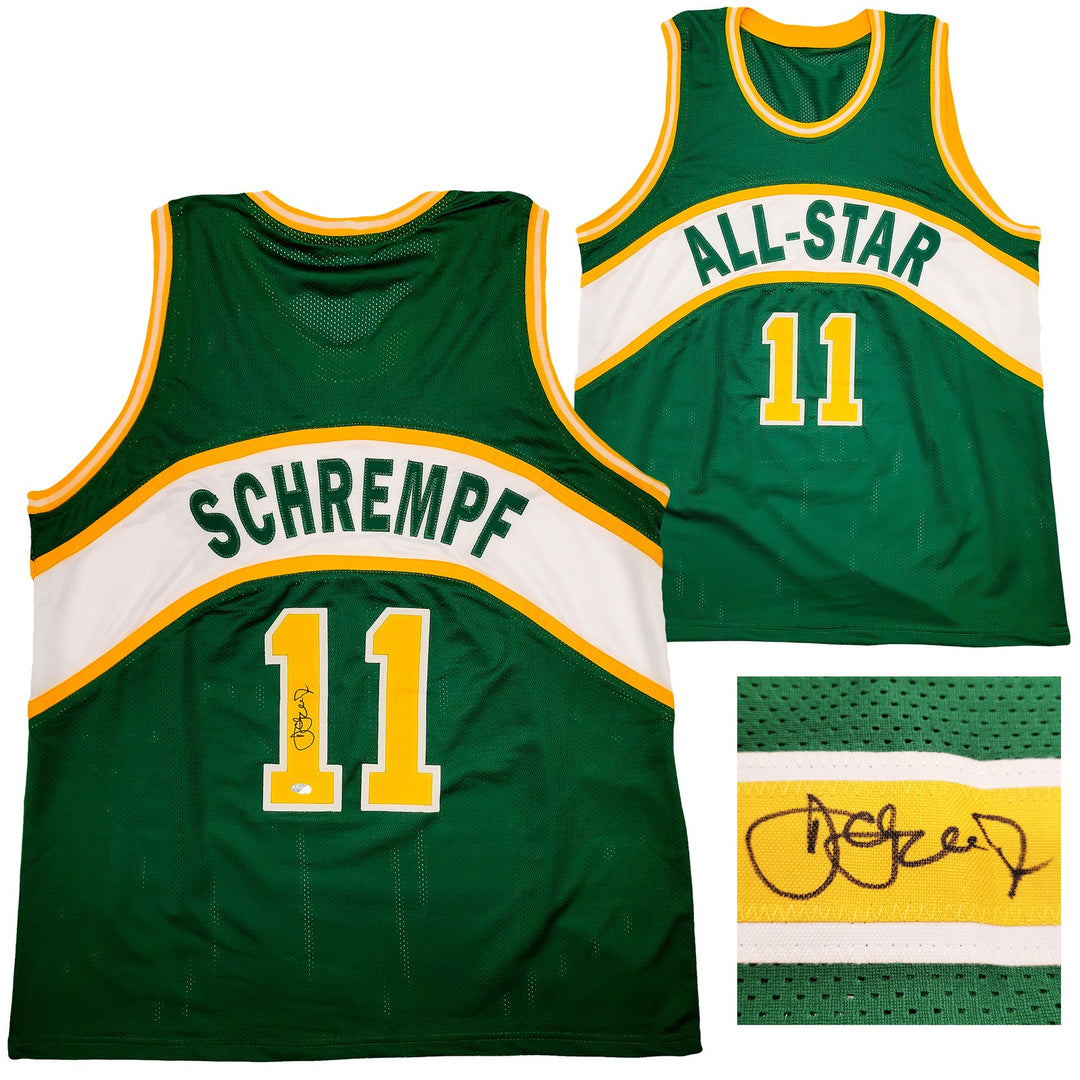 Seattle Supersonics Detlef Schrempf Signed Green Jersey MCS Holo