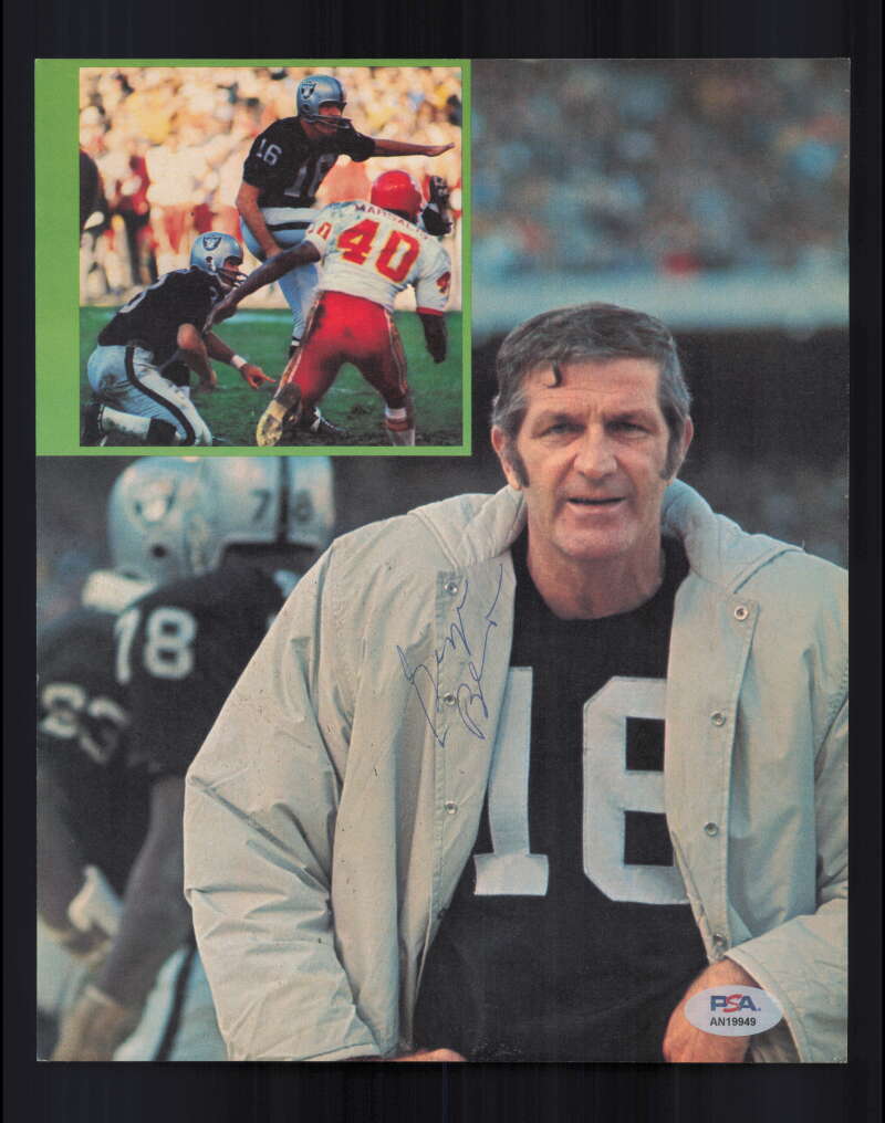 George Blanda PSA DNA Signed 70`s Vintage 8x10 Photo Autograph Raiders
