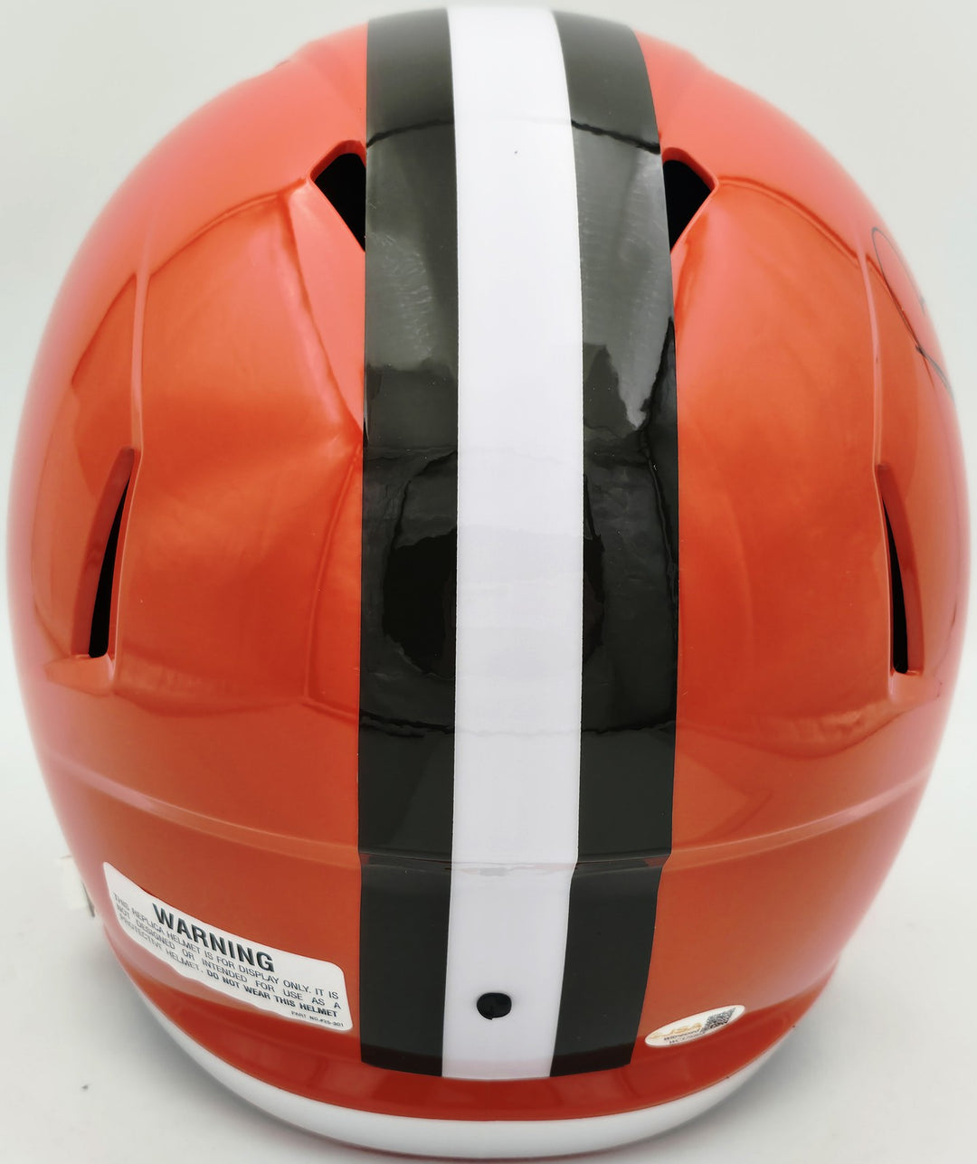 Bernie Kosar Auto Browns Orange Throwback Full Size Speed Replica Helmet JSA