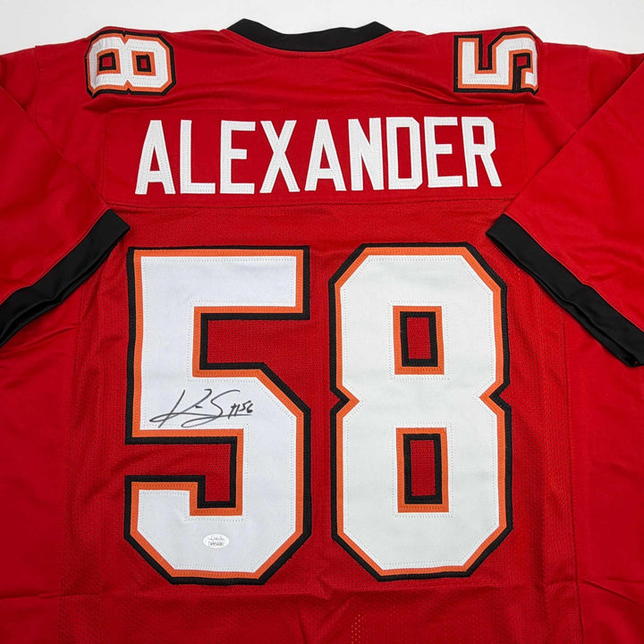Autographed/Signed Kwon Alexander Tampa Bay Red Football Jersey JSA COA