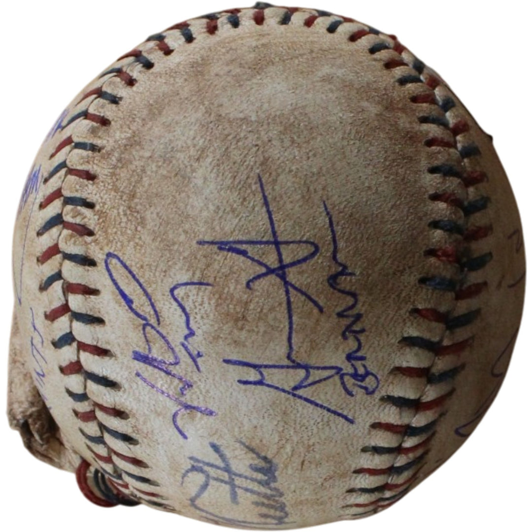 Cast Sandlot Autographed Ripped Custom Baseball Renna +7 Character Beckett 57168
