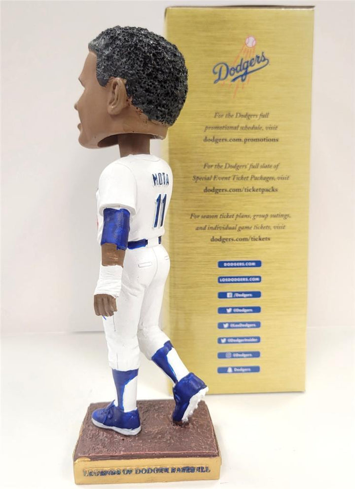 Manny Mota signed Dodgers Bobblehead 4/29/23 SGA autograph ~ Beckett BAS Witness