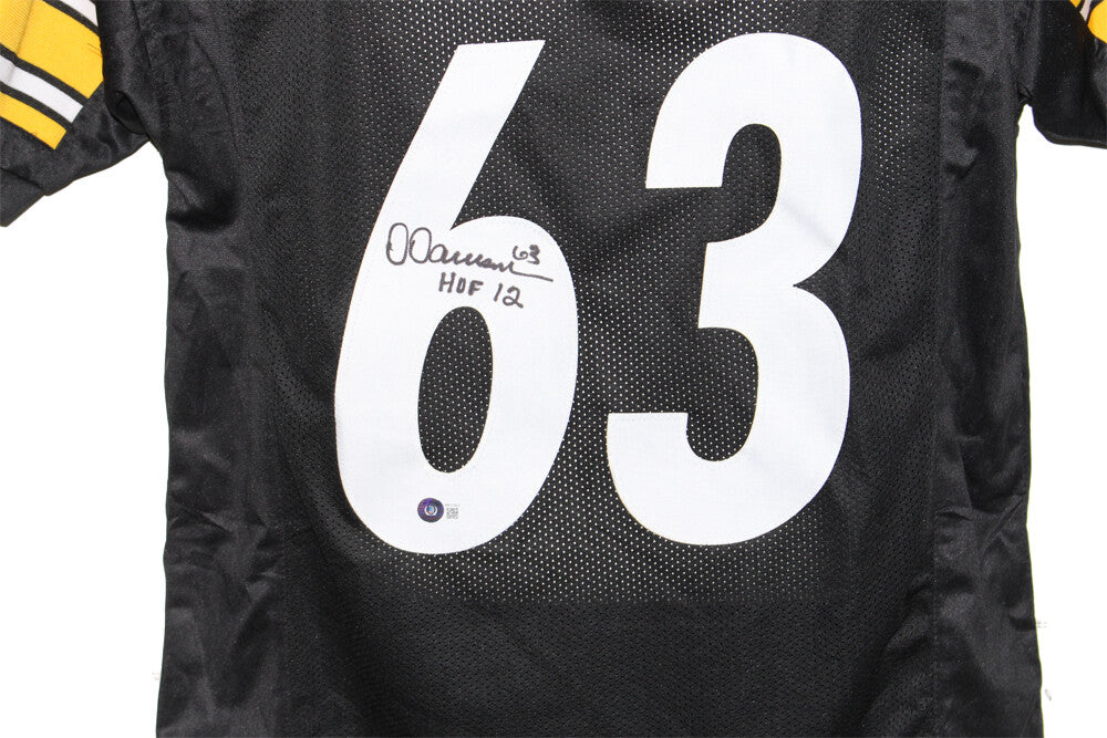 Dermontti Dawson Autographed/Signed Pro Style Black XL Jersey HOF BAS 33194