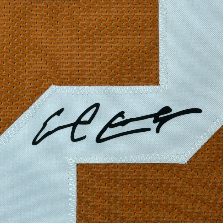 Framed Facsimile Autographed Earl Campbell 33x42 Reprint Laser Auto Jersey