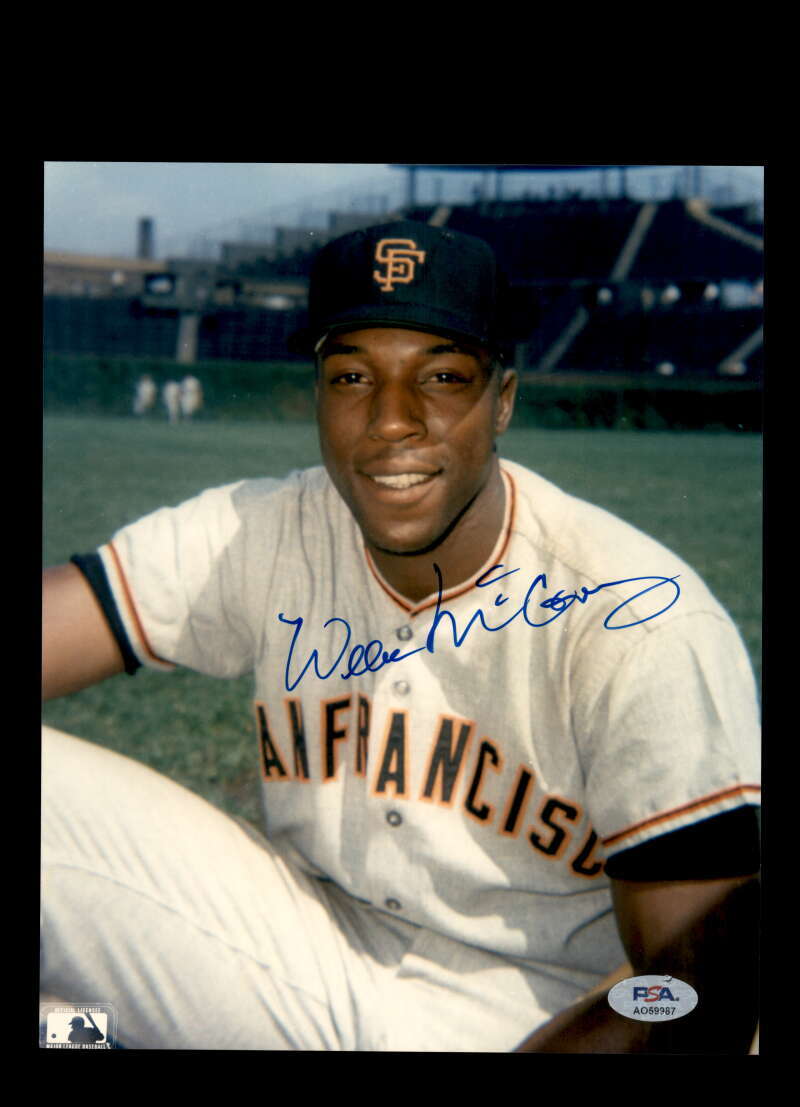 Willie McCovey PSA DNA Auographed 8x10 Photo Signed Giants