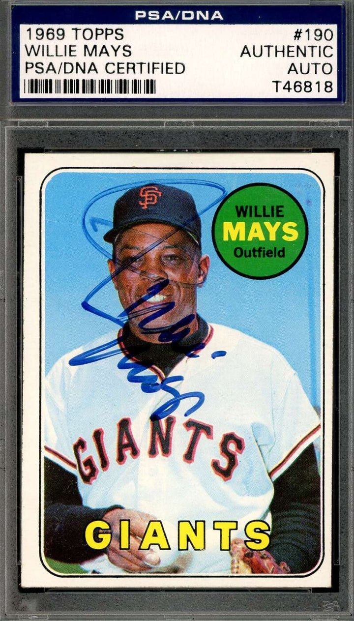 Willie Mays PSA DNA Signed 1969 Topps Autograph
