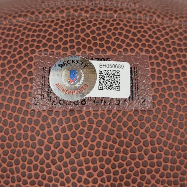 Drew Brees signed Wilson Replica NFL Football Saints (A) ~ Beckett BAS Holo