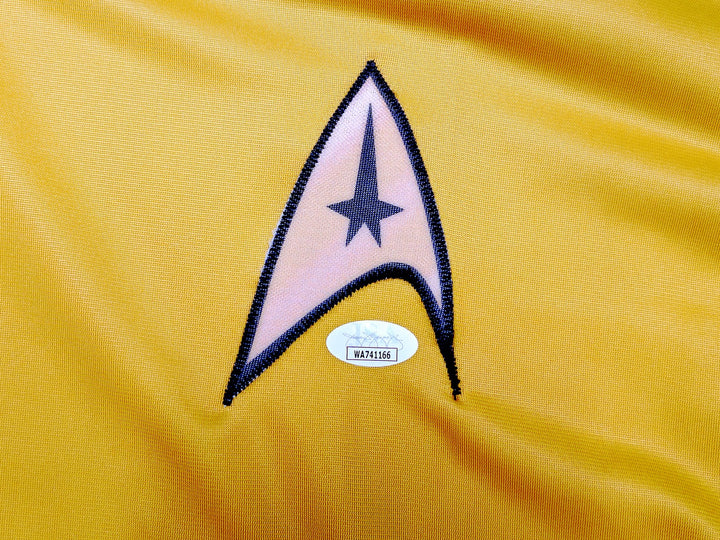 William Shatner Signed Gold Star Trek Uniform Captain Kirk JSA