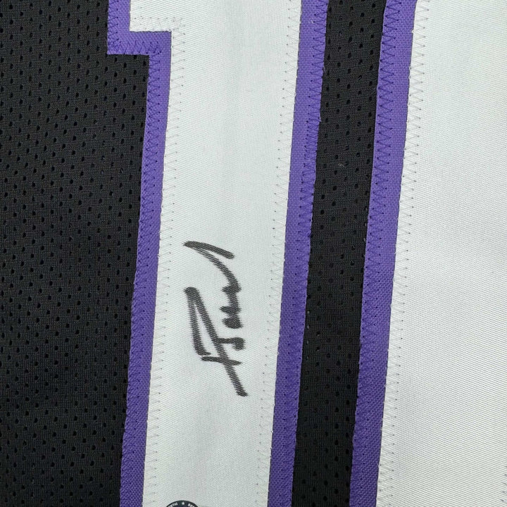 Autographed/Signed Domantas Sabonis Sacramento Black Jersey BAS COA