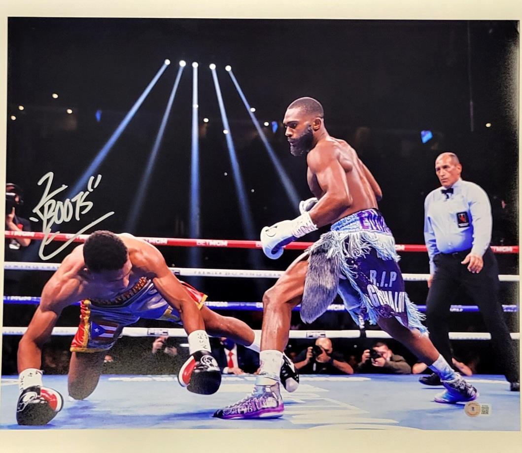 Jaron "Boots" Ennis signed 16x20 photo boxing autograph ~ Beckett BAS