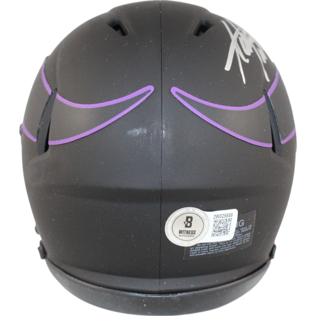 Adrian Peterson Autographed Minnesota Vikings Eclipse Mini Helmet Beckett 49852