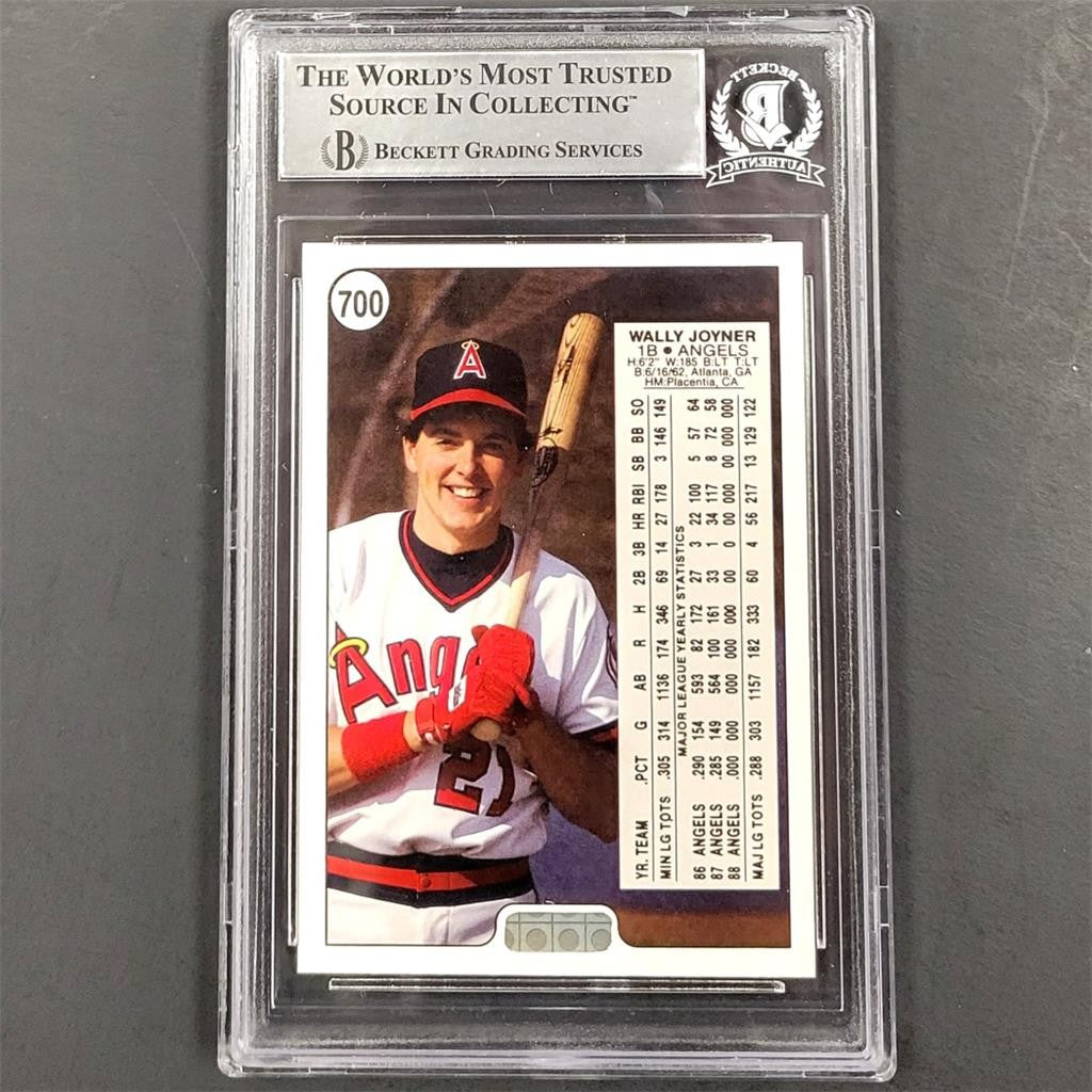 Wally Joyner autograph signed 1989 Upper Deck Promo #700 BAS BGS Beckett
