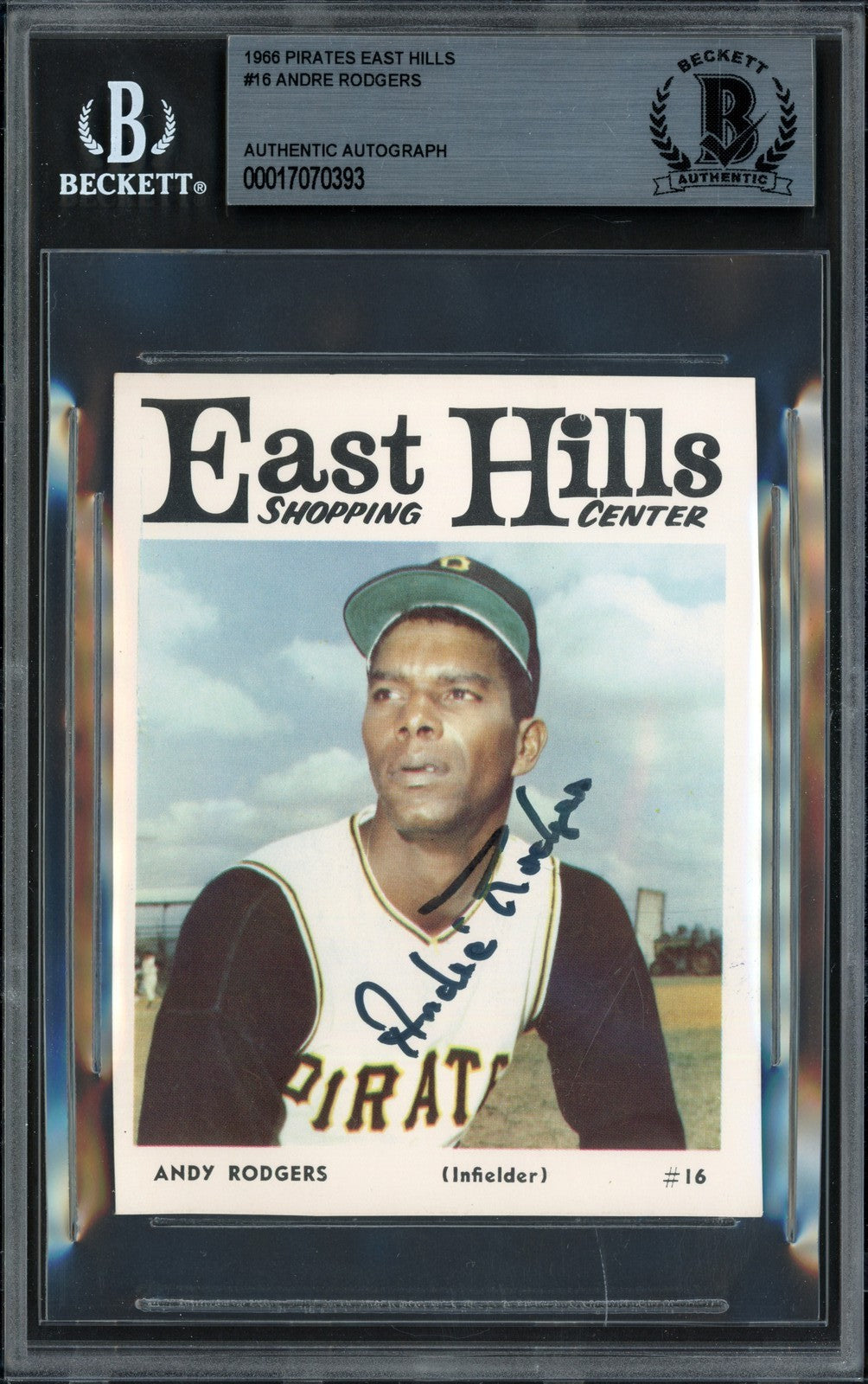 Andre Rodgers Signed 1966 East Hills Card 16 Pirates Beckett #17070393