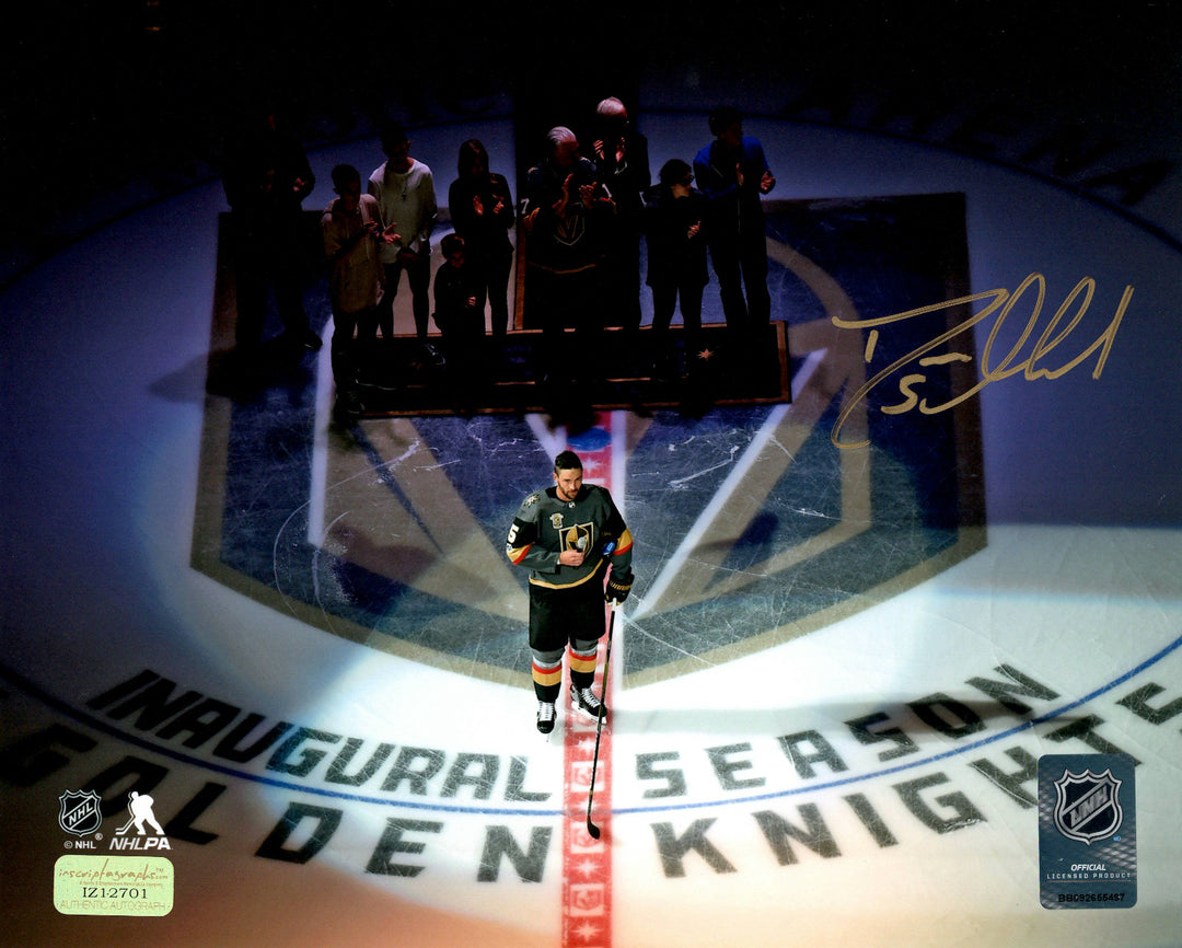 Deryk Engelland Autographed Vegas Golden Knights 8x10 Photo Speech 10/10/17 COA