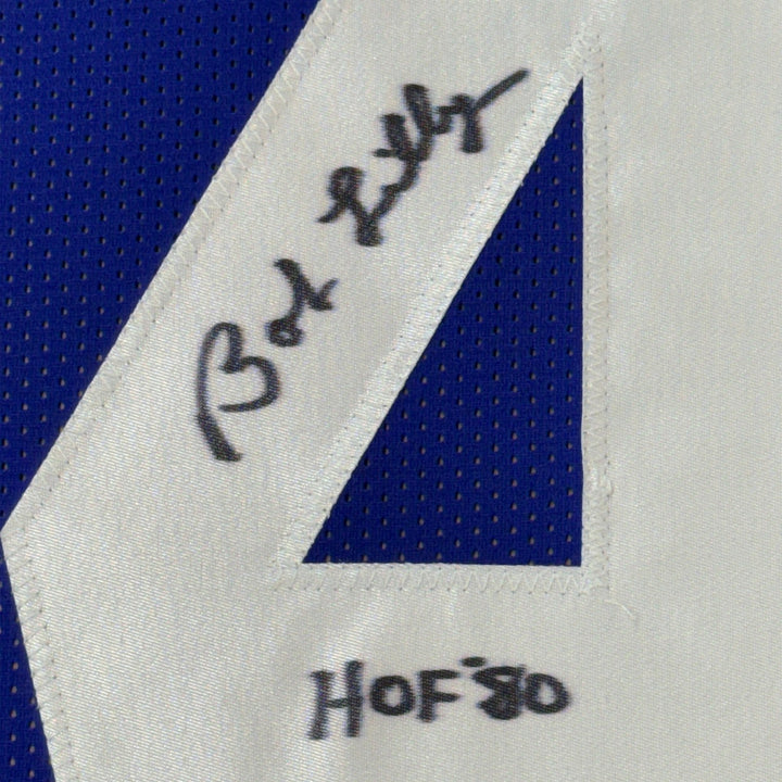 FRAMED Signed BOB LILLY HOF 35x39 Dallas Retro Blue Jersey JSA COA