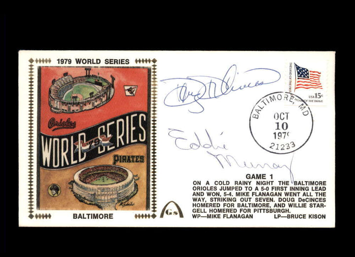 Doug DeCinces Eddie Murray JSA Signed 1979 World Series FIrst Day Cover FDC