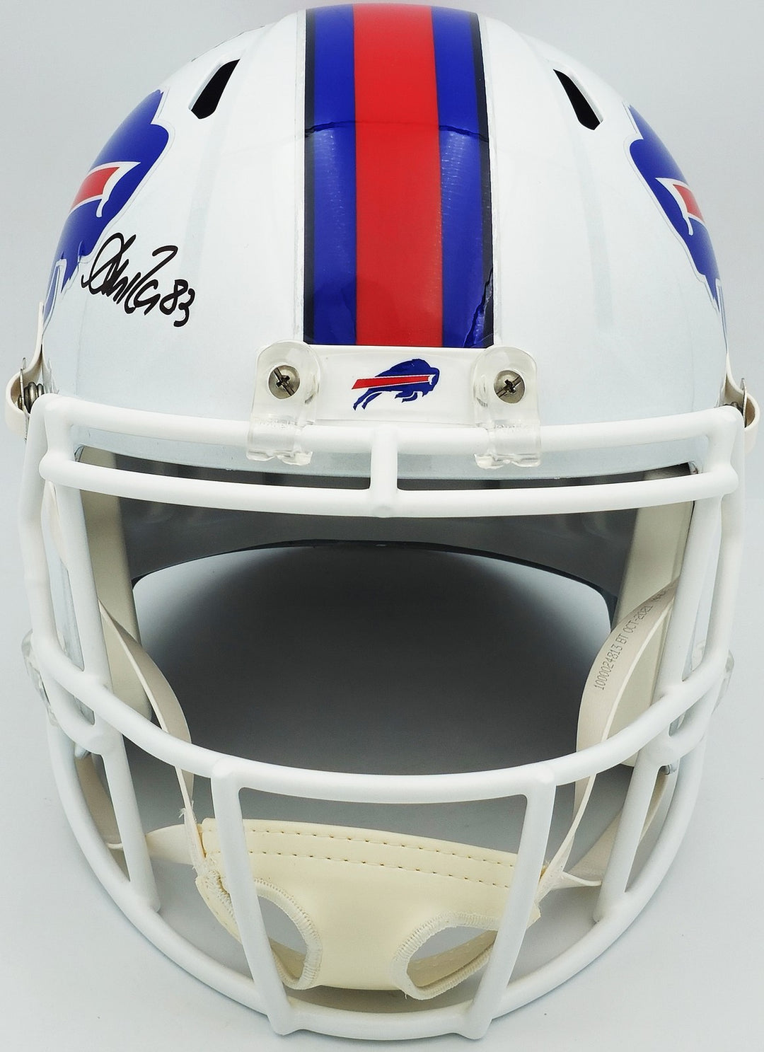 Jim Kelly, Thurman Thomas, Reed Auto Bills Greats White Full Size Rep Helmet BAS