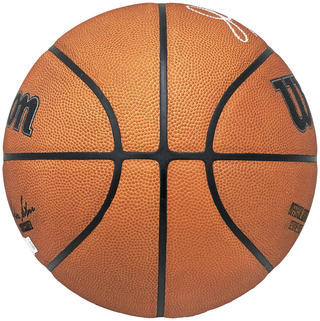 John Stockton Auto Official Game Ball Genuine Leather Basketball Jazz Beckett
