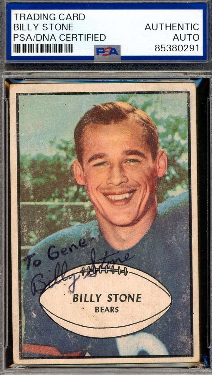 Billy Stone PSA DNA Vintage Signed 1953 Bowman Autograph