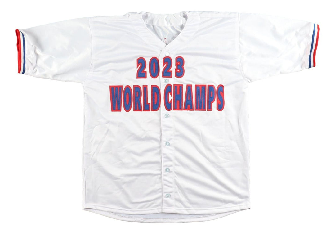 Marcus Semien Texas Signed White Baseball Jersey BAS