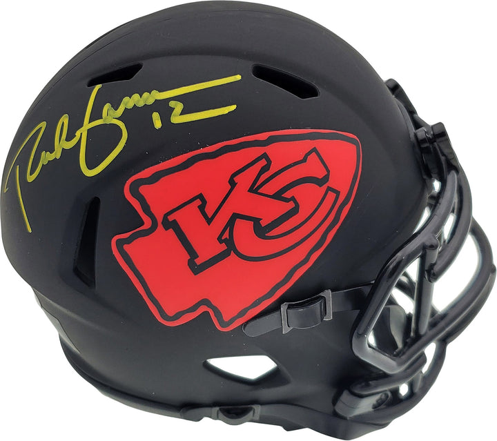 Rich Gannon Signed Kansas City Chiefs Eclipse Black Speed Mini Helmet Beckett