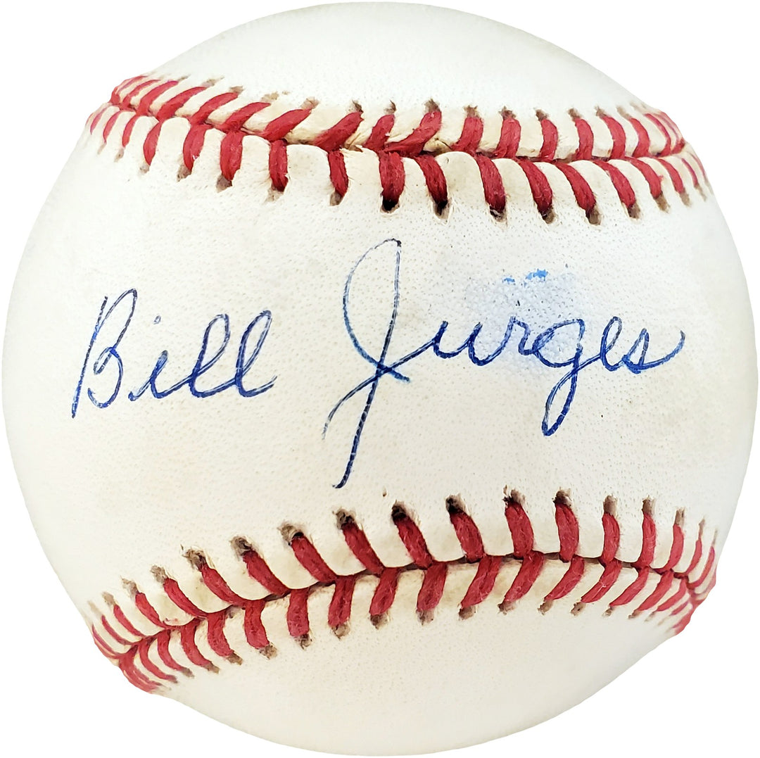 Bill Jurges Signed Official NL Baseball Chicago Cubs, New York Giants PSA/DNA