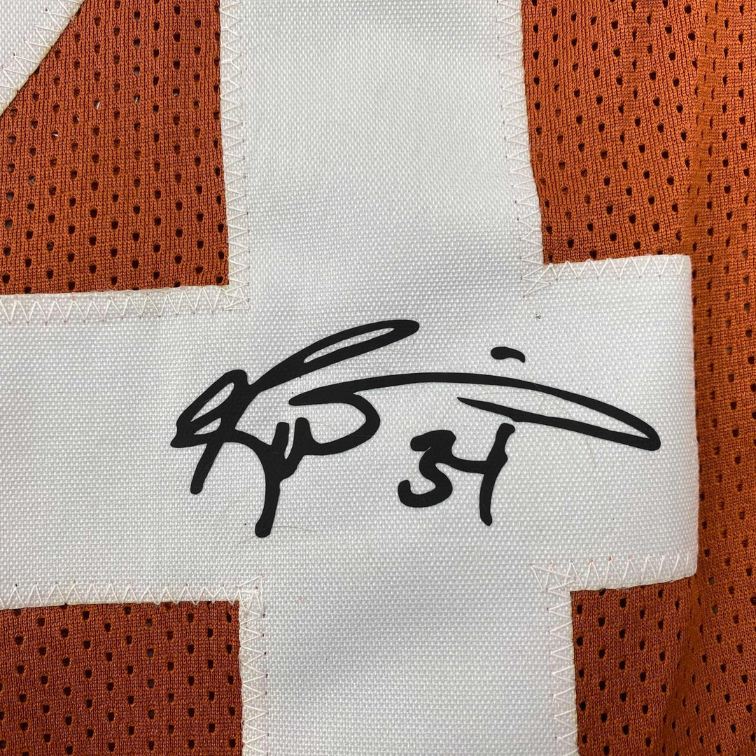 Facsimile Autographed Ricky Williams Texas Orange Reprint Jersey Size Men's XL