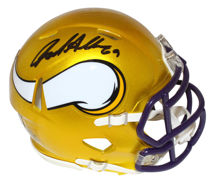 Jared Allen Autographed Minnesota Vikings Flash Mini Helmet BAS 40112