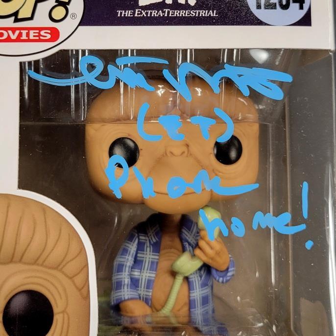 Matthew De Meritt signed "Phone Home" E.T. in Robe Funko Pop ~ BAS Witness Holo