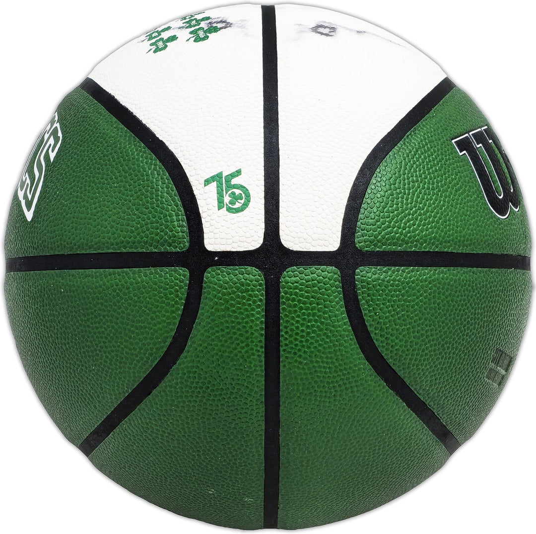 Larry Bird Auto Green City Edt Auerbach Smoke Logo Basketball Celtics Beckett