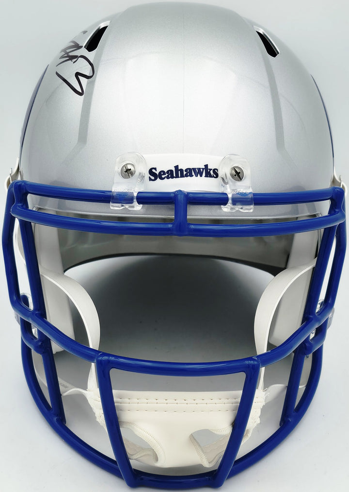 Nick Emmanwori Seahawks 1983-2001 Signed Replica Speed FS Helmet Beckett BAS