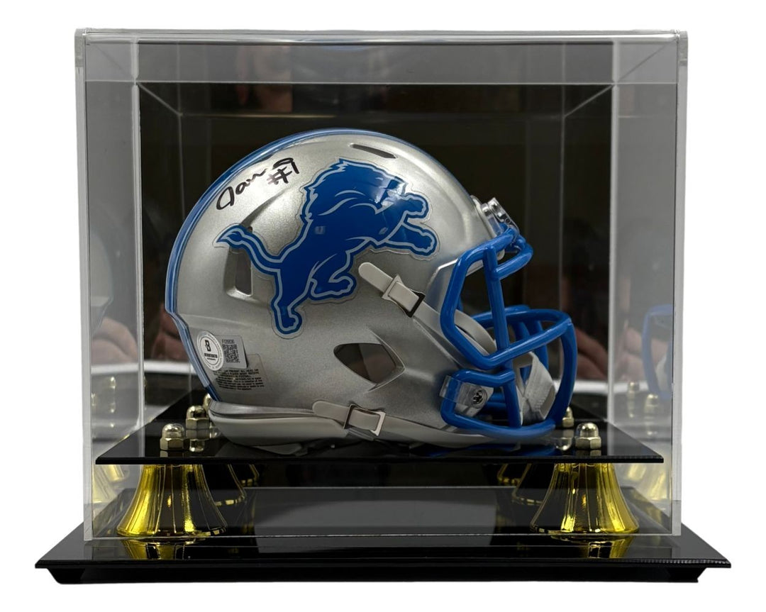 Jameson Williams Signed Detroit Lions Mini Speed Helmet BAS w/ Case