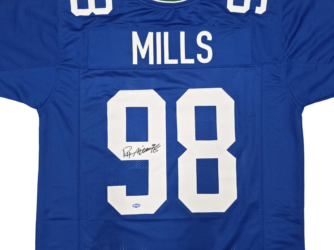 Seattle Seahawks Rylie Mills Signed Blue Throwback Jersey MCS Holo