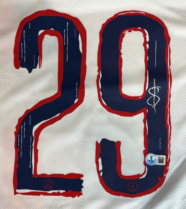 Bradley Barcola Signed PSG Paris Saint-Germain Nike Soccer Jersey BAS