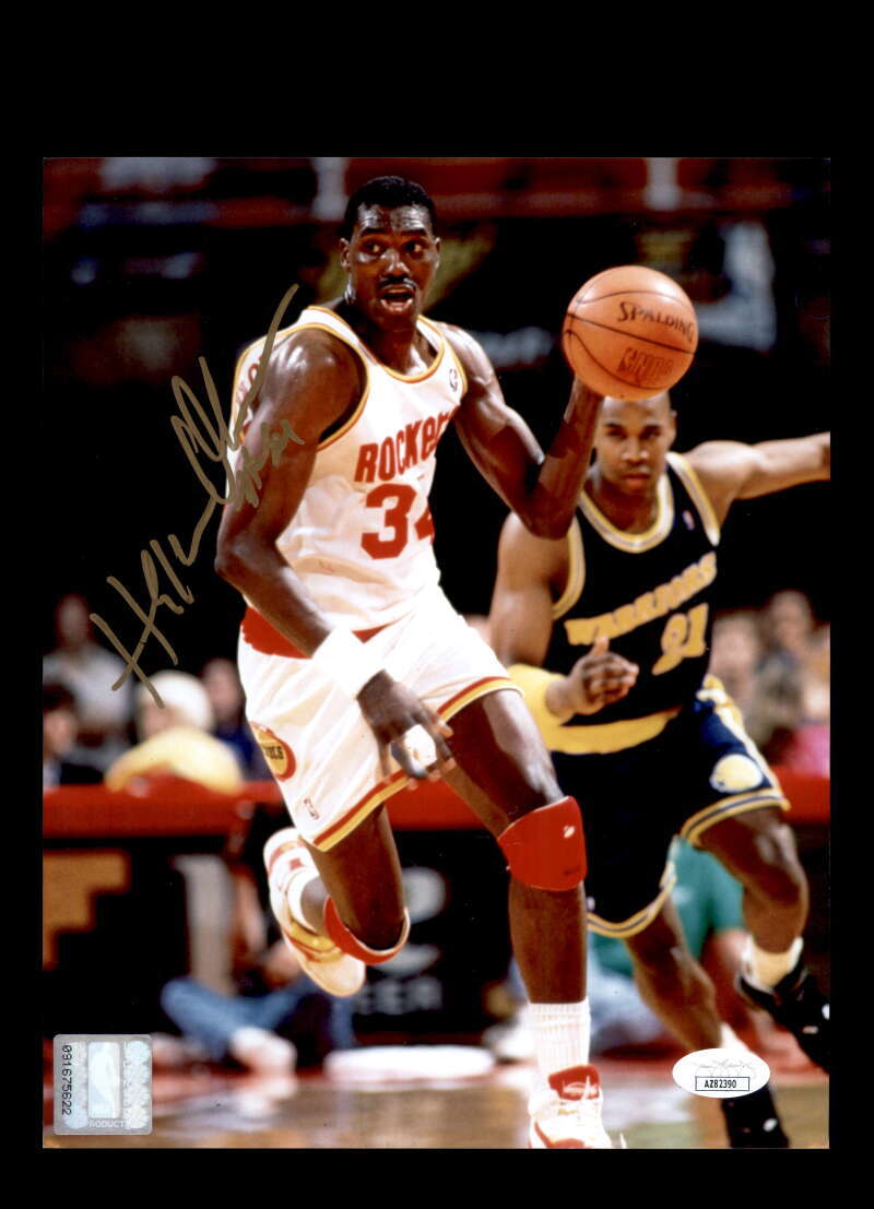 Hakeem Olajuwon JSA Coa Signed 8x10 Photo Autograph Rockets