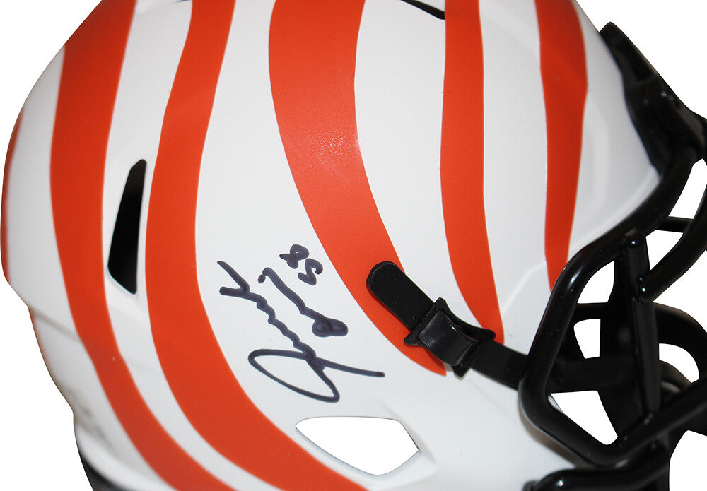 Joseph Ossai Autographed Cincinnati Bengals Lunar Mini Helmet Beckett 35386