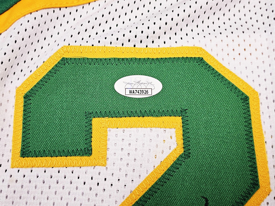 Seattle Supersonics Gary Payton Autographed Signed White Jersey "The Glove" JSA